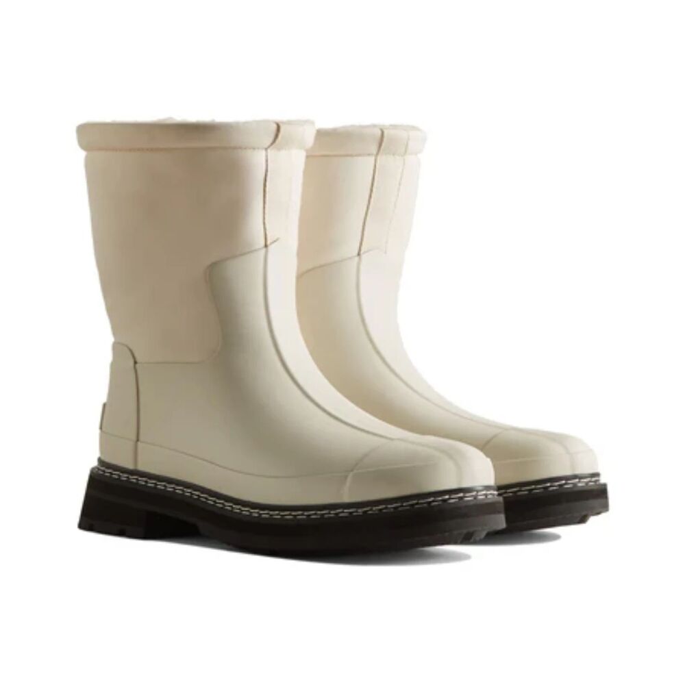 HUNTER Refined Stitch Insulated Wellington Boots, White, Size 11